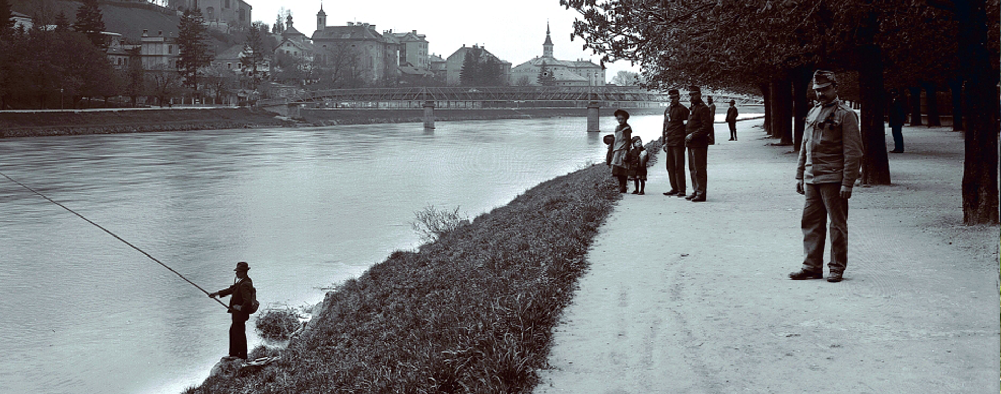 Fischer an der Salzach, Ende des 19. Jahrhunderts
