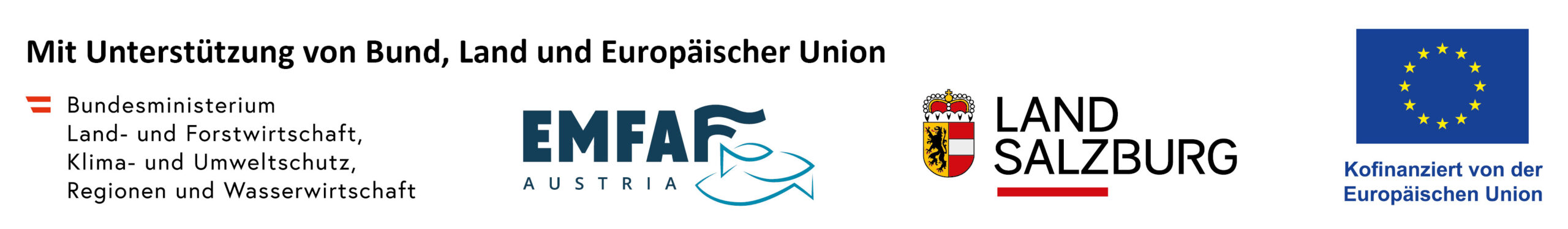 Förderlogos: Bund, EMFAF, Land Salzburg und Europäische Union